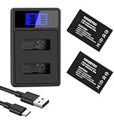 GKUGEYGO LP-E12 Battery and Dual USB Charger for Canon EOS M50, M50 Mark II, M, M2, M10, M100, M2...