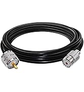 TUOLNK UHF Female to UHF Male Extension Cable SO239 RF Coax Cable RG58 PL259 Low Loss Coaxial Cab...
