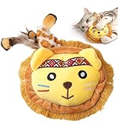 Whiskopia Cat Toys with Catnip Interactive Soft Plush Feather Cat Toys for Indoor Cats &amp; Kittens ...