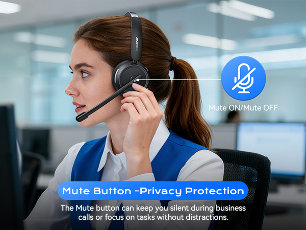 Just one mute button is needed to help you stay focused, avoid unexpected distractions