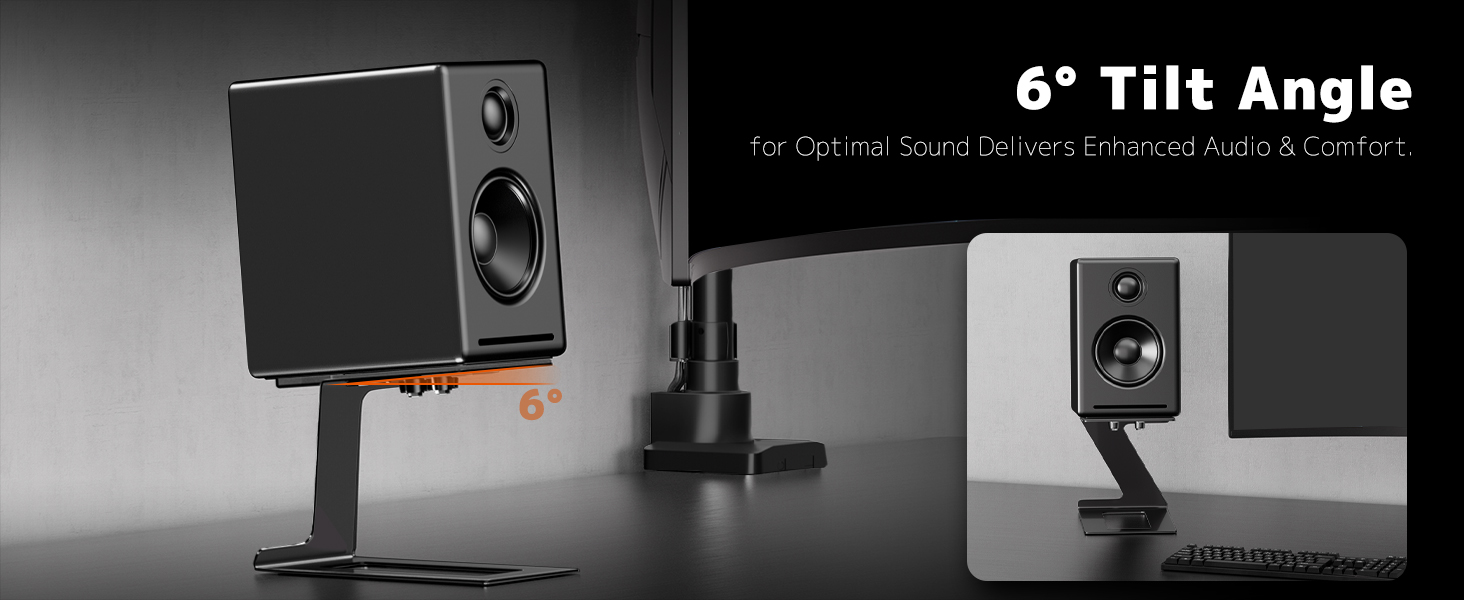 6° Tilt Angle for Optimal Sound Delivers Enhanced Audio &amp;amp;amp;amp; Comfort.