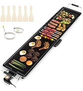 ARLIME 39.5" Extra Large Electric Griddle, Nonstick Countertop BBQ Grill with Adjustable Temperat...