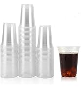 Plastic Cups, 100 Pack 14 Oz Clear Plastic Cups, Plastic Cups 14 Oz Clear Cups, Disposable Clear ...