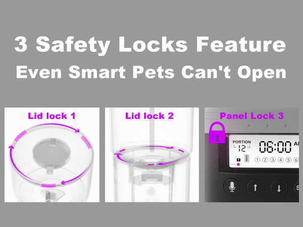 single automatic pet feeder black