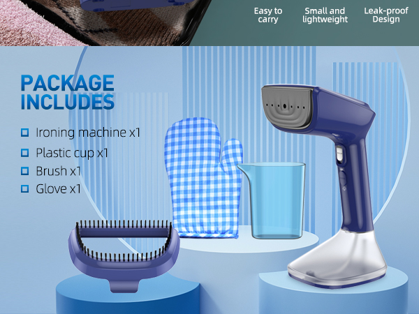 package includes:ironing machine plastci cup brush glove