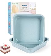 2-Pack 8 inch Square Baking Pan, Non-Stick Square Cake Pan for Cakes Lasagna Brownies, 8x8 Baking...