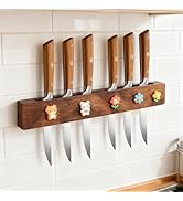16 Inch Magnetic Knife Holder for Wall Wooden Magnetic Knife Strip Under Cabinet Magnet Knives St...