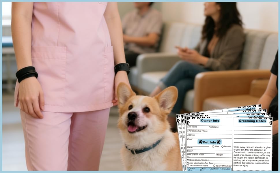 Dog Cat Grooming Customer Information Card