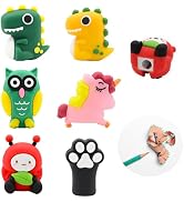 6 Pack Cute Animal Pencil Sharpeners, Kids Pencil Sharpener, Kawaii Cartoon School Supplies, Mini...