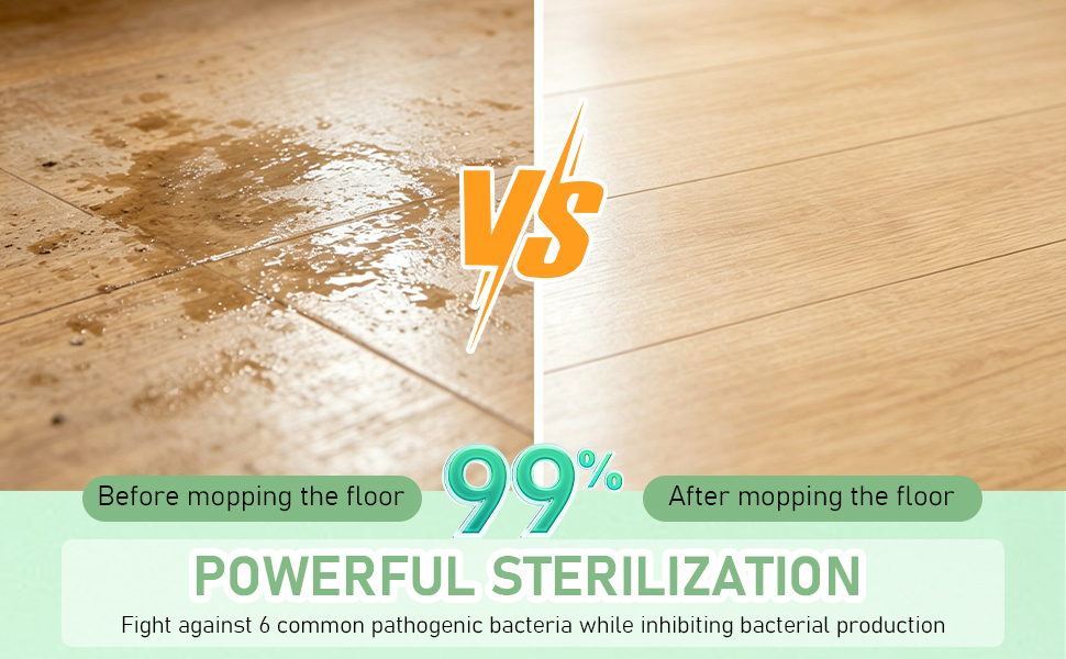 Hard Floor Cleaner Tablets,Before,After mopping the floor
