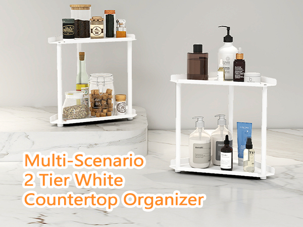 Corner Bathroom Counter Organizer, 2 Tier Bathroom Organizer Countertop