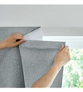 Jilron Adhesive Curtain,100% Blackout Curtains, No Drilling, Suitable for Multi-Scenes Privacy Pr...