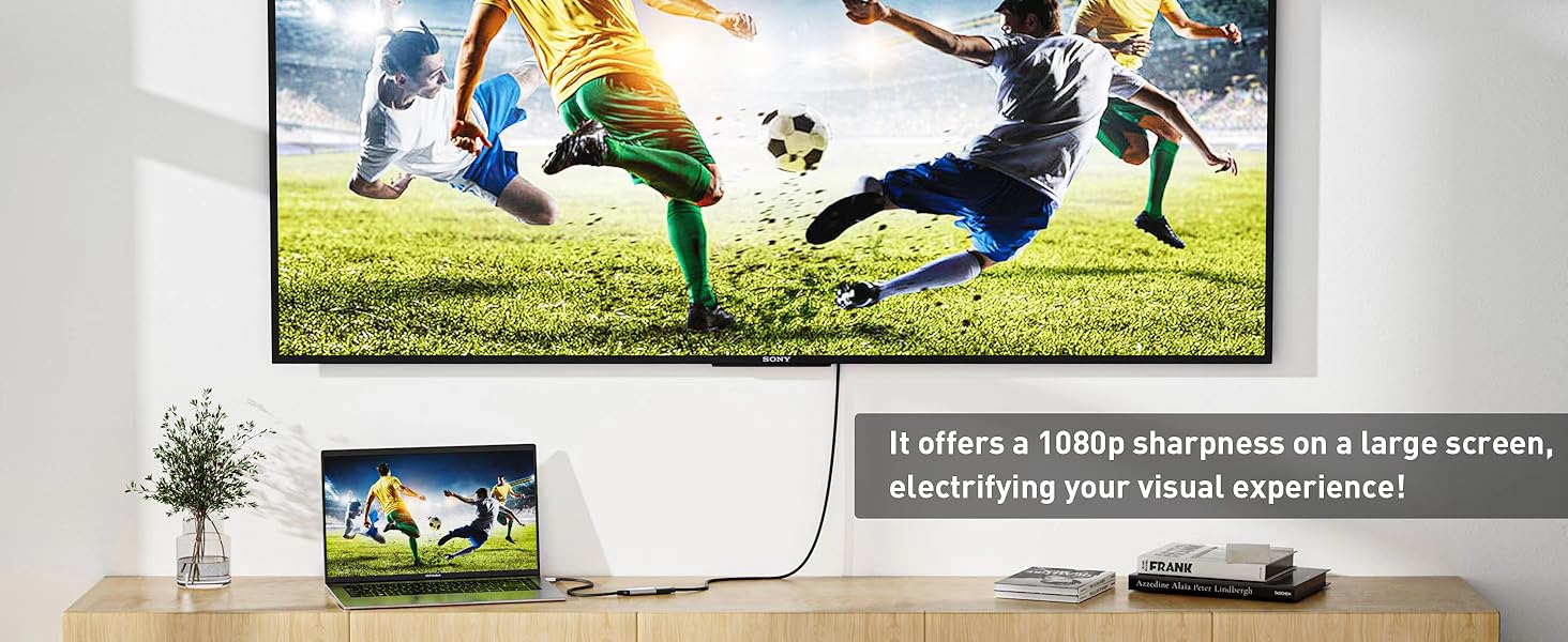It offers a 1080p sharpness on a large screen, electrifying your visual experience