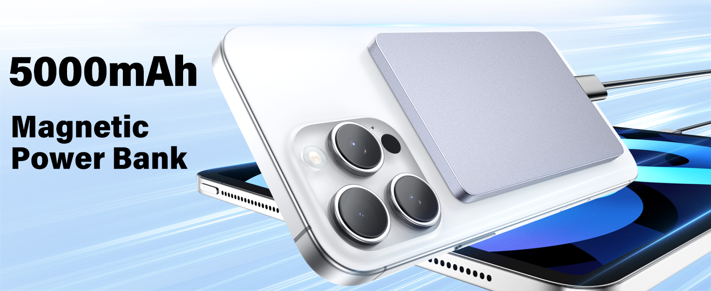 magnetic portable charger for magsafe portable charger usb c