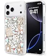 Losin Compatible with iPhone 17 Pro Max Bling Case for Women Girls Cute Luxury 3D Glitter Diamond...