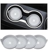 YESCOO Car Coasters Set of 4 Non-Slip Cup Holder Coasters Silicone Coasters Bling Cute Car Access...