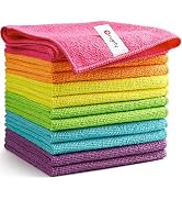 Orighty Cleaning Cloths Pack of 12, Highly Absorbent Microfiber Cleaning Supplies, Lint Free Clot...