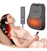 Up &amp; Down Shiatsu Back Massage with Heat –External Adjustable Cushion Pad, 3D Kneading Massage Pi...
