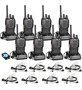 TIDRADIO TD-V2 Walkie Talkies Long Range Rechargeable Two Way Radios with Secret Service Earpiece...