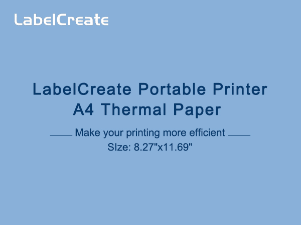 Thermal Printer Paper, A4 Thermal Paper Roll for Quick-dry