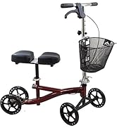 Roscoe Knee Scooter with Basket - Knee Walker for Ankle or Foot Injuries - Height Adjustable Knee...