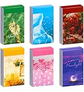 6 Sets 300 Pcs Washi Stickers Set Cute Aesthetic Sticker Book for Journaling, DIY Decorative Pape...