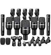 TAKSTAR Drum Microphone Kit, 7 Piece Drum Instrument Mic for Performing and Recording - Professio...