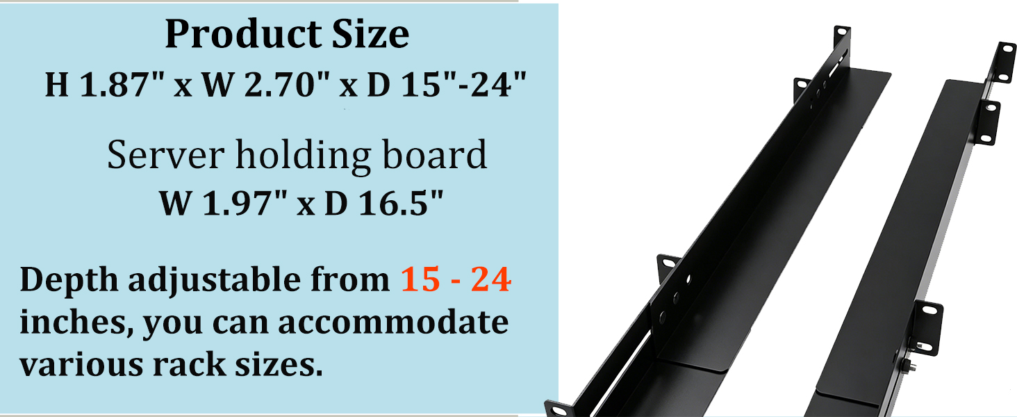 1U server rack rails for 19&amp;#34; racks or cabinets