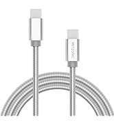 METZONIC USB C Cable 6.6ft, Type C to Type C Metal Braided Charging Cable PD 65W Fast Charge Data...