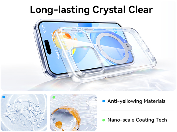 Peerock for iphone 17 pro max case clear with magnetic stand