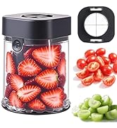 Hendiy Fruit Slicer Cup, Strawberry Slicer Grape Cutter Cup Fruit Slicers Stainless Steel Egg Sli...