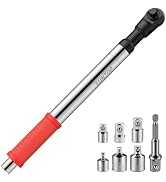 XUNTOP 1/2" Offset Extension Wrench with 1/2" 1/4" 3/8" 6 Drivers Adapters High-Strength Alloy St...