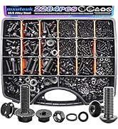 mxuteuk Metric Screw &amp; Metric Flange Bolt Assortment,M2 M3 M4 M5 Machine Screws &amp; M6x1.0, M8x1.25...
