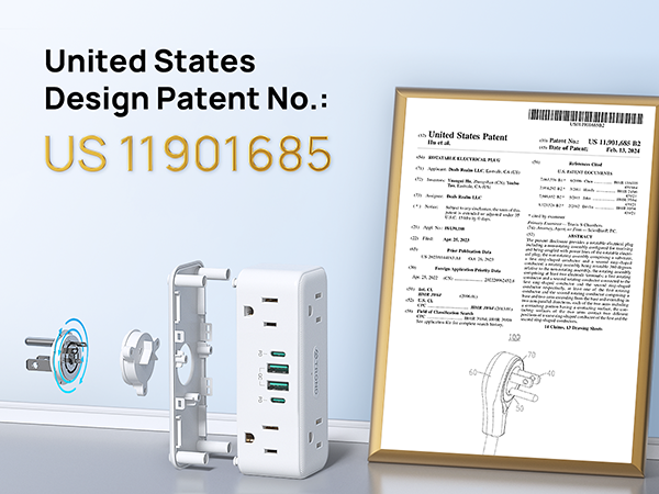 Rotating outlet extender surge protector