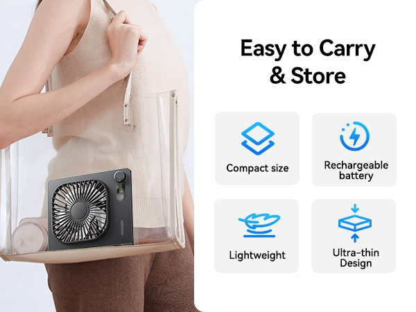 portable desk fan Small size easy to use