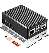 Geekworm Heavy-Duty Aluminum Passive Cooling Case with Copper CPU Heatsink for Raspberry Pi 5 16G...