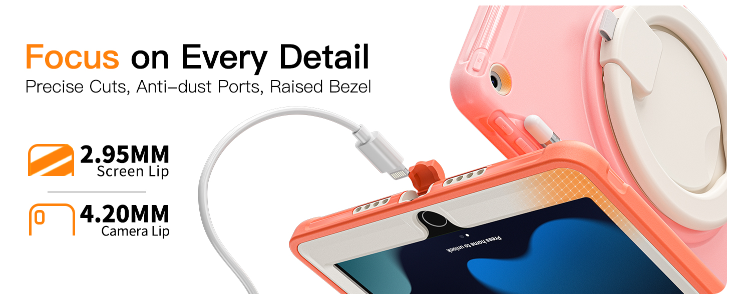 Focus on Every Detail:Precise Cuts, Anti-dust Ports, Raised Bezel