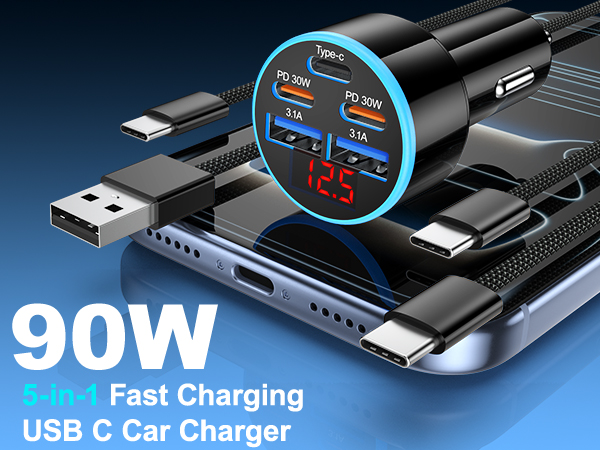 usb c fast car charger
