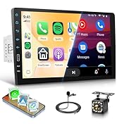9 Inch Wireless Carplay Single Din Car Stereo,1080P Single Din Touch Screen Radio Support Wireles...