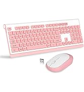 Wireless Keyboard Mouse Combo, MageGee V650 Quiet Full Size 2.4G Ultra-Thin Wireless Keyboard and...