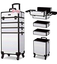 BYOOTIQUE Rolling Makeup Case 4in1 Cosmetology case on wheels Makeup Artist