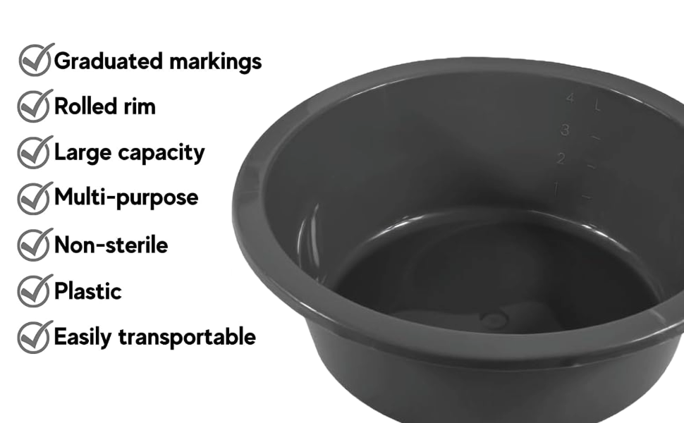 Wash Basins – Round Plastic Hospital Bedside Tub Portable Foot Bath Soaking Bucket Basin