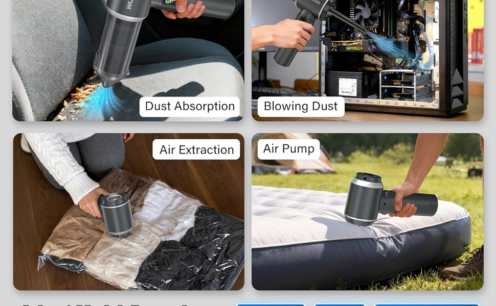 wudoo 5-in-1 Car Vacuum Cleaner