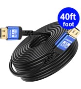 Adrenenjoyer 18Gbps 40 ft hdmi cable with Gripping Connectors,4k ultra high speed Ethernet 2.0 Fl...