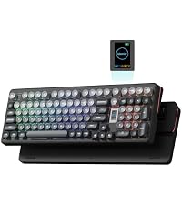 Keymatic Mechanical Keyboard Wireless,98% Pink Creamy Keyboard Gaming Keyboard,3 Mode with Multimedi...