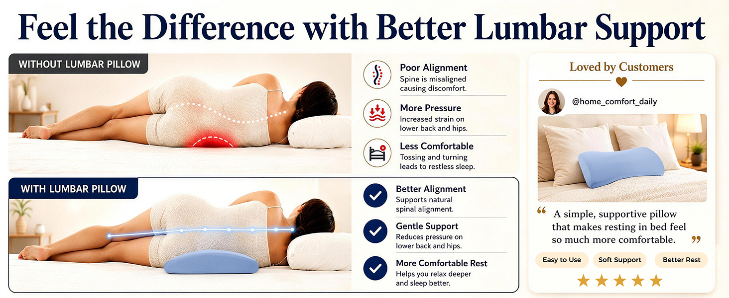 Lumbar Pillow for Sleeping