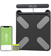 FITDAYS 8-Electrode Smart Scale: Full Body Composition Analyzer, 27 Metrics via Bluetooth Fitdays...