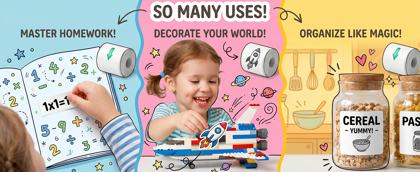 10 Rolls Sticker Paper