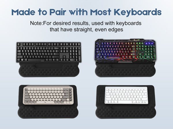 TEEYELLA Wrist Rest with Keyboard Stand, Ergonomic Keyboard Wrist Rest with Pens Storage