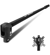 DURATECH 1/2" Drive 24-Inch Heavy Duty Breaker Bar with 240° Flex Head | Spring-loaded Detent Bal...